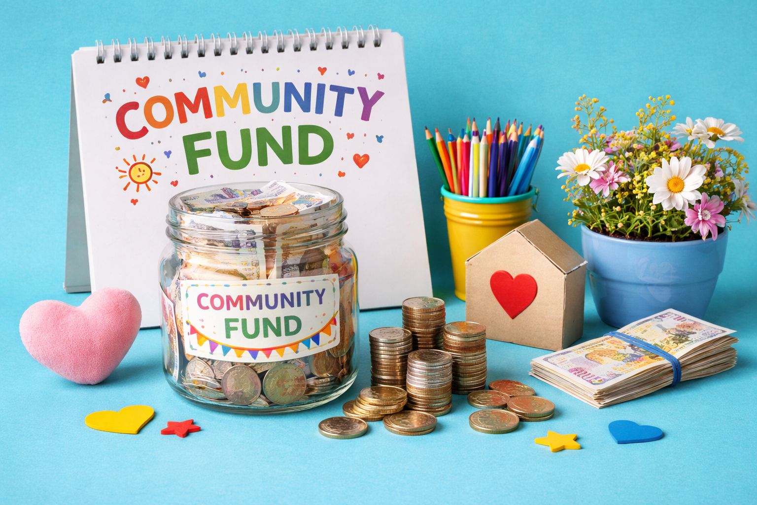 Four jars labelled Spend, Save, Give and Invest
