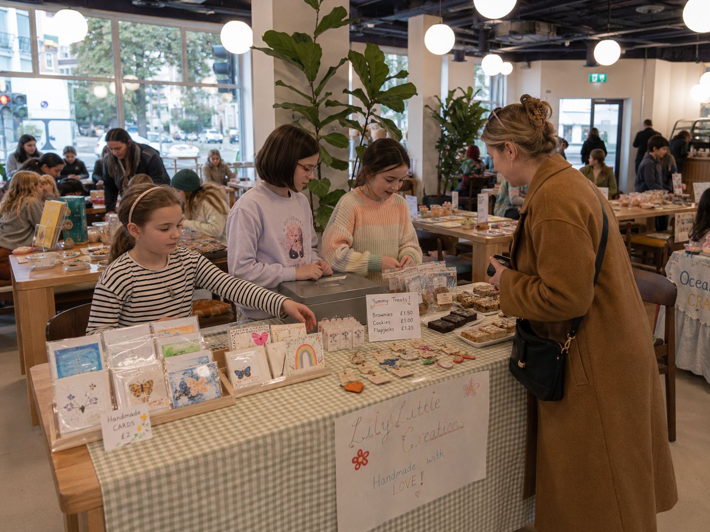 Children selling at the Young Founders Market